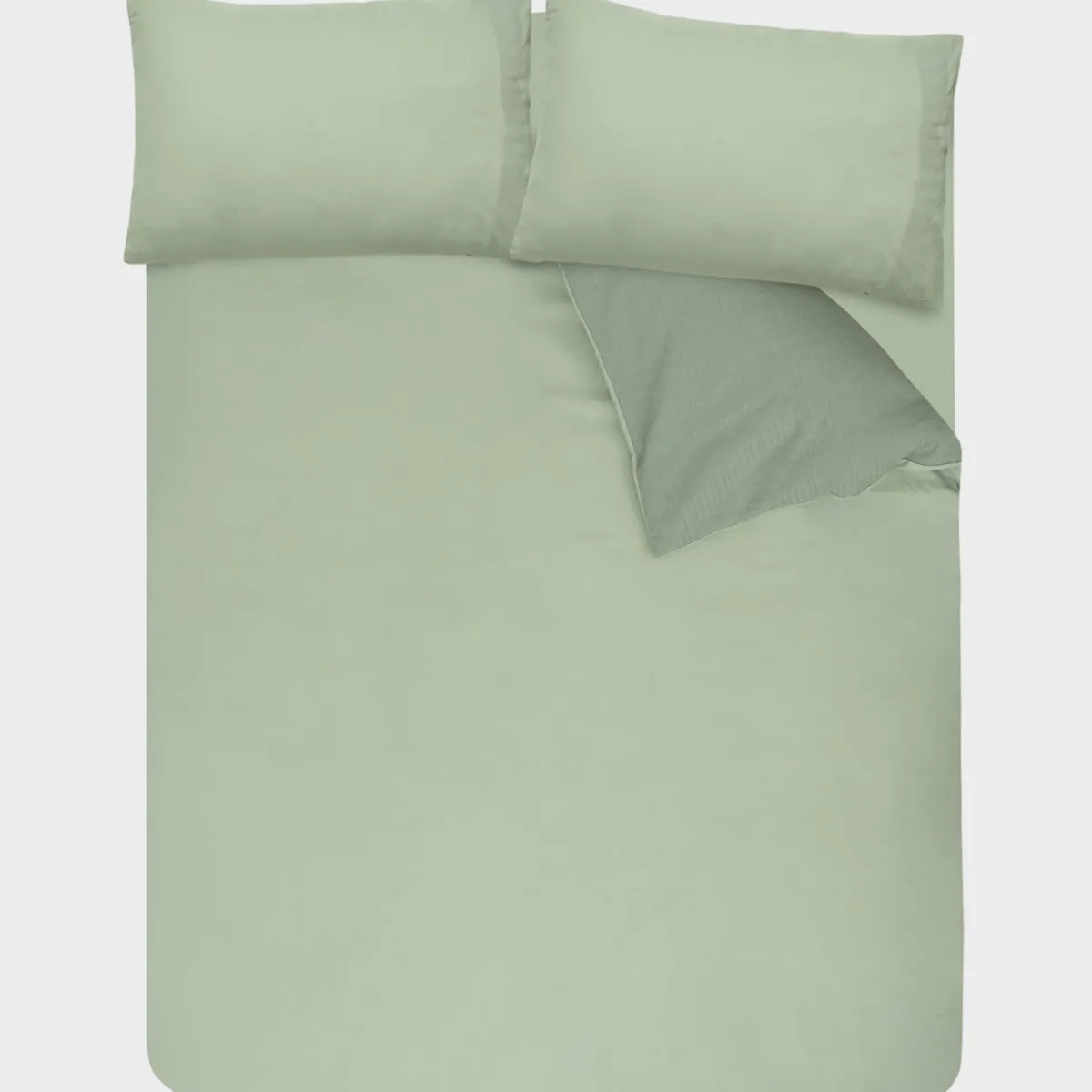 Sale Sleepdown Green Stripe Dobby Single Duvet Set Duvet Cover Sets
