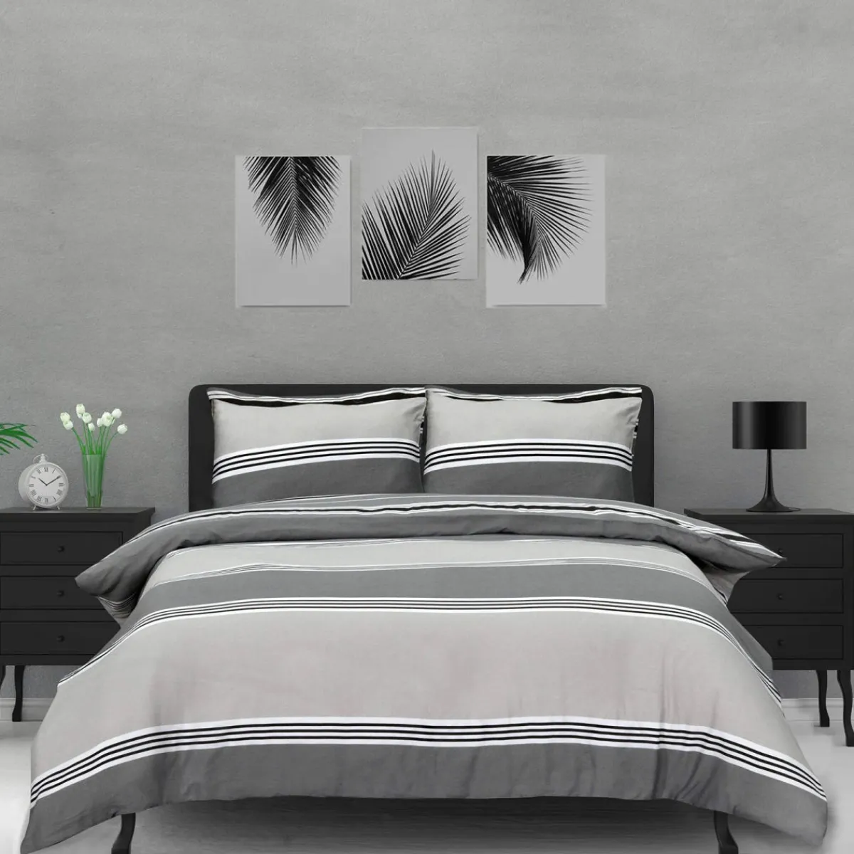Hot Sleepdown Banded Stripe Duvet Cover Duvet Cover Sets