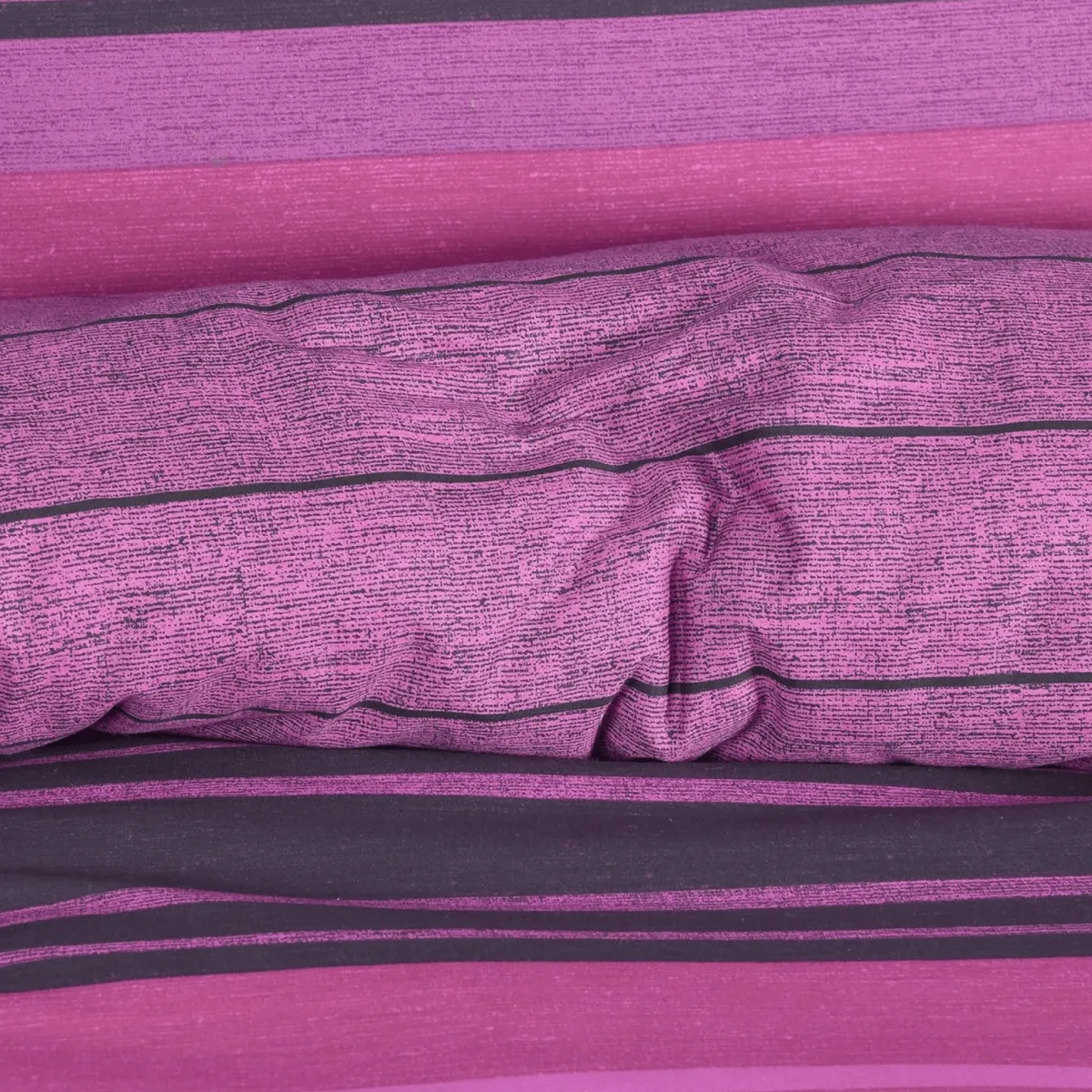 New Sleepdown Purple Textured Stripe Double Duvet Set Duvet Cover Sets