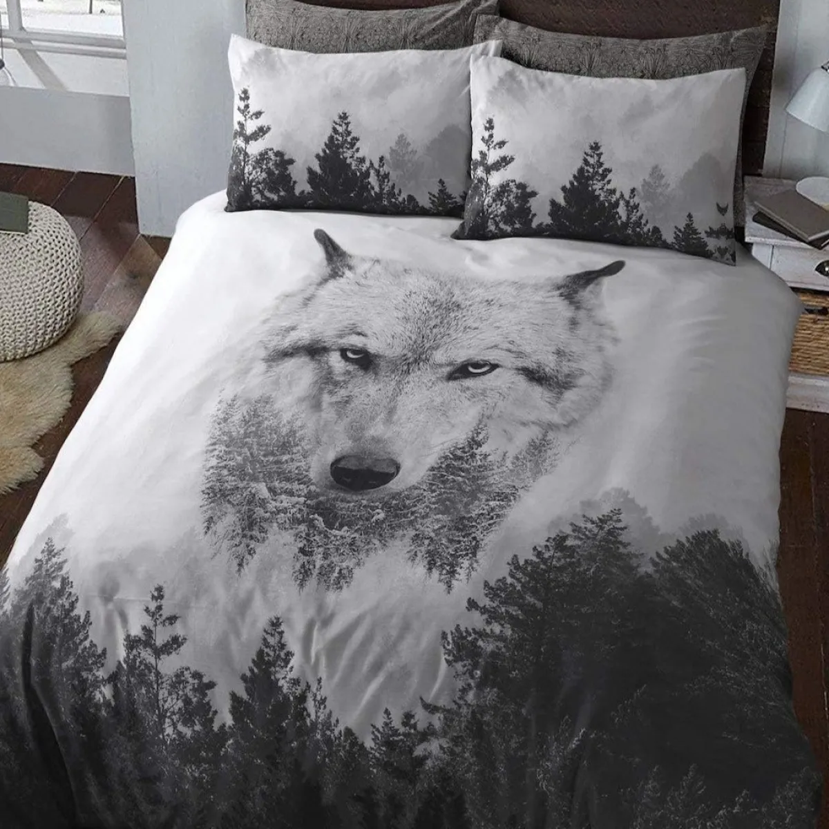 Clearance Sleepdown Wolf Panel Duvet Cover Duvet Cover Sets