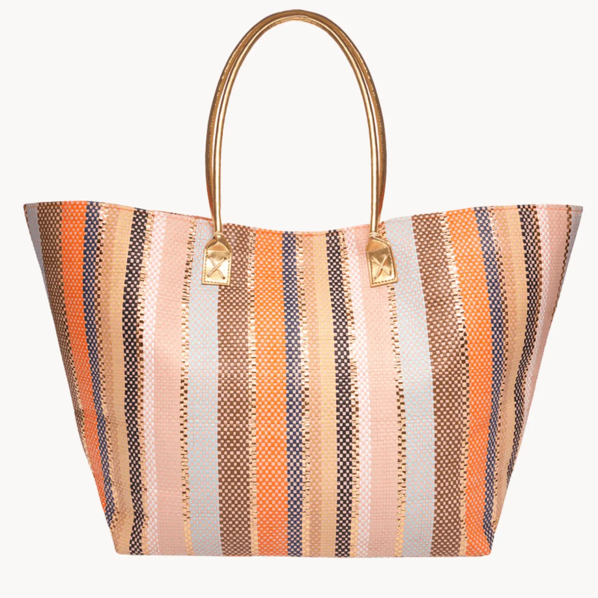 Hot Striped Beach Bag Storage