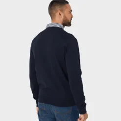 Outlet Threadbare Mens Mock V Neck Jumper Knitwear | Sweatshirts & Hoodies